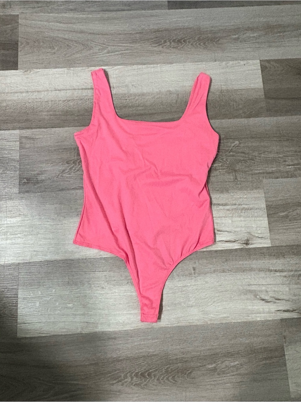 Le Lis Bright Pink Scoop Neck Bodysuit